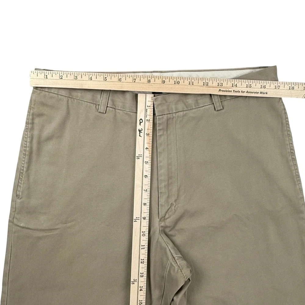Banana Republic Gavin Chinos Khaki Tan Straight Leg Cotton Pants Mens 35x34